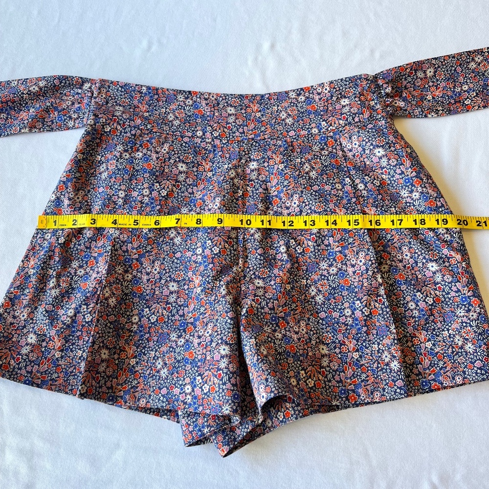 J.Crew Liberty of London Tana Lawn Floral Tie Waist Shorts Size 8 - Picture 10 of 14